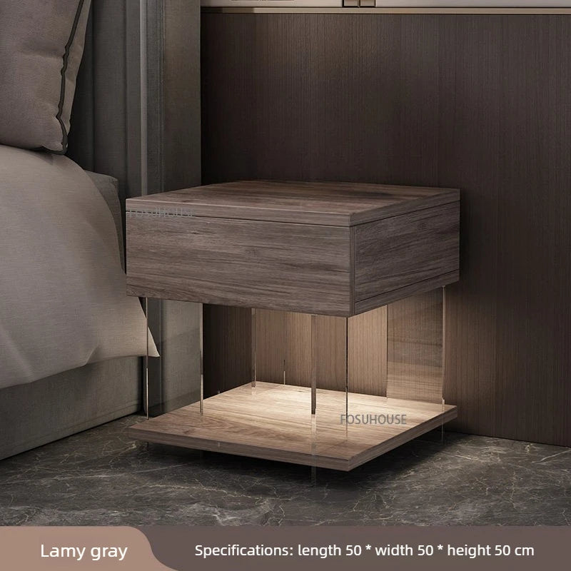 Acrylic Floating Nightstand with LED