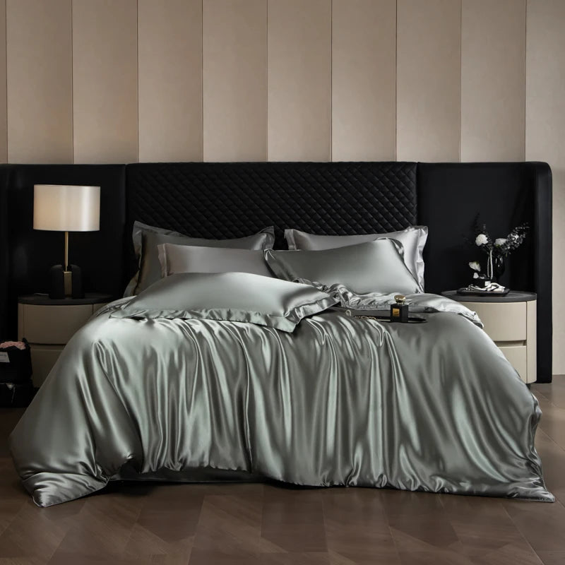 Silk-Feel Bedding Set