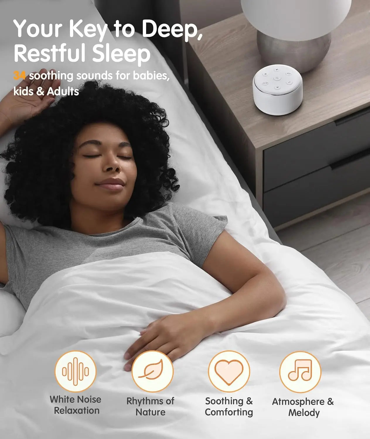 White Noise Machine with Night Light