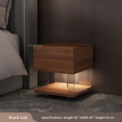 Acrylic Floating Nightstand with LED