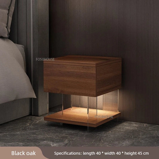 Acrylic Floating Nightstand with LED