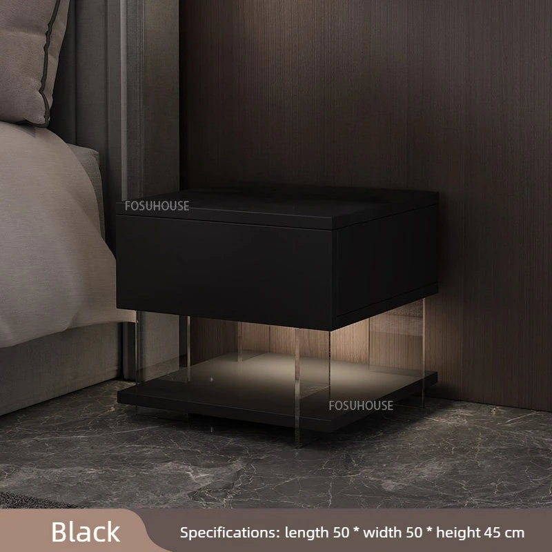 Acrylic Floating Nightstand with LED