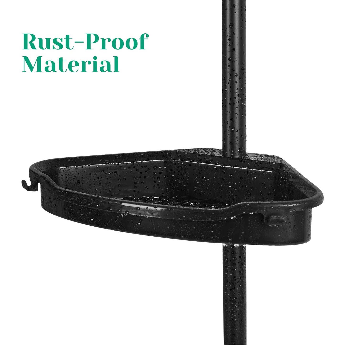 Corner Shower Caddy Tension Pole 4-Tier
