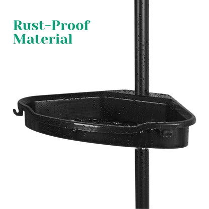 Corner Shower Caddy Tension Pole 4-Tier