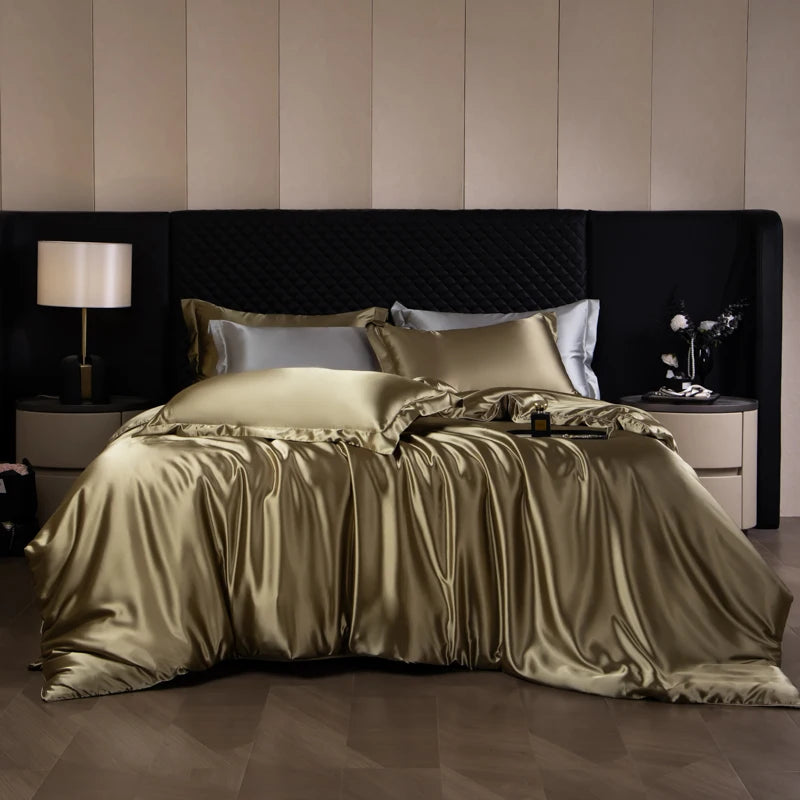 Silk-Feel Bedding Set