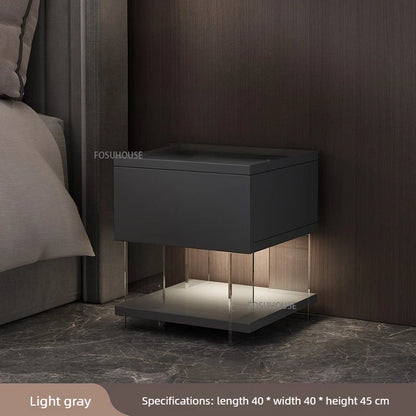 Acrylic Floating Nightstand with LED