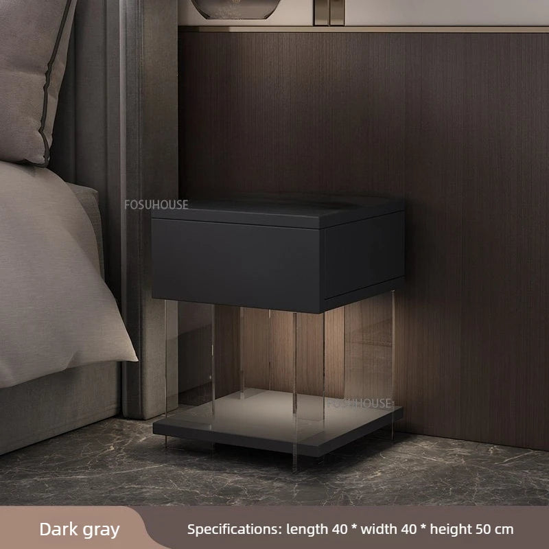 Acrylic Floating Nightstand with LED