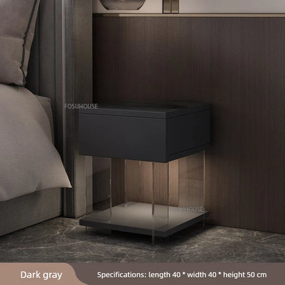 Acrylic Floating Nightstand with LED