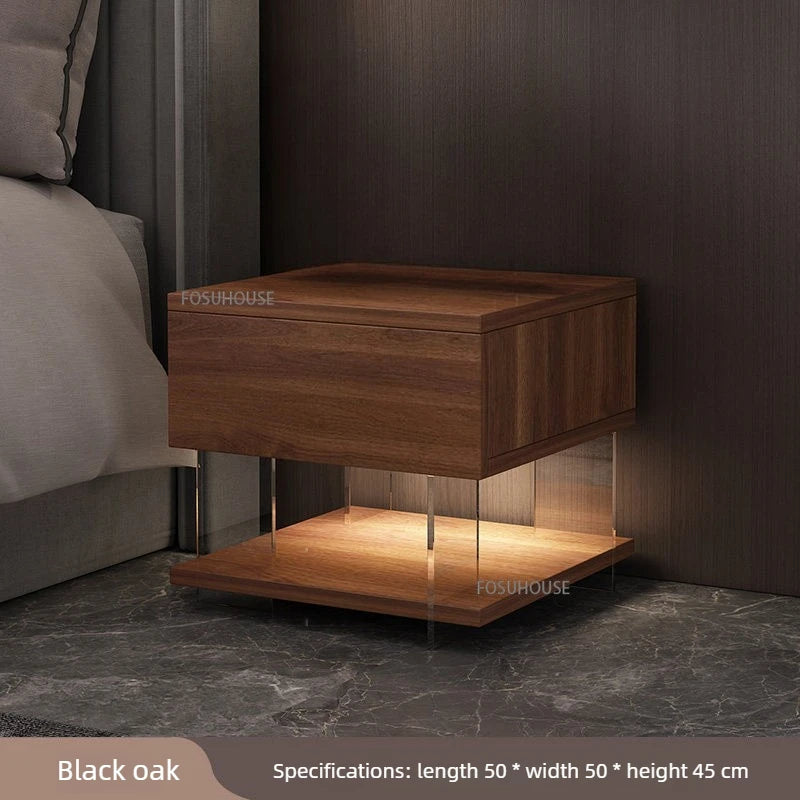 Acrylic Floating Nightstand with LED