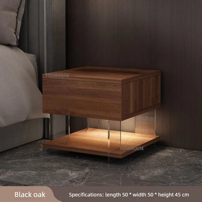 Acrylic Floating Nightstand with LED