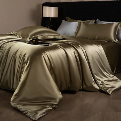 Silk-Feel Bedding Set