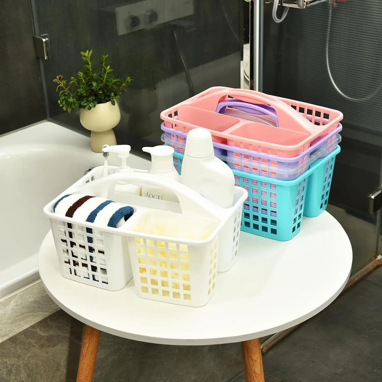 Divided Carry Caddy Basket with Handle