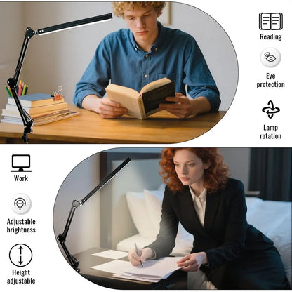 Swing Arm Clamp Desk Lamp