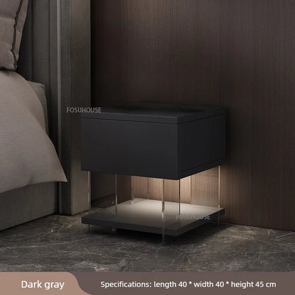 Acrylic Floating Nightstand with LED