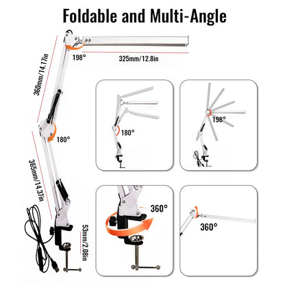 Swing Arm Clamp Desk Lamp