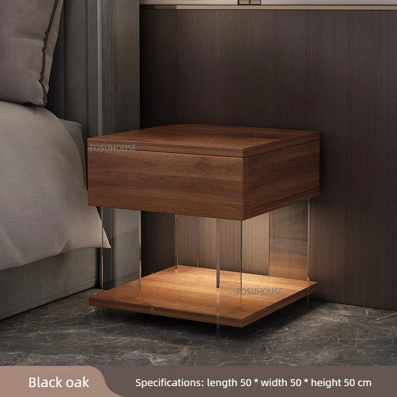 Acrylic Floating Nightstand with LED