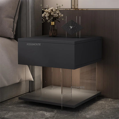 Acrylic Floating Nightstand with LED