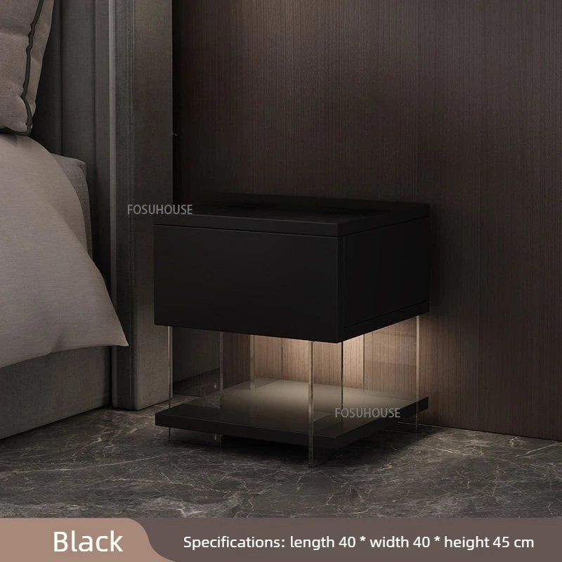 Acrylic Floating Nightstand with LED