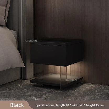 Acrylic Floating Nightstand with LED