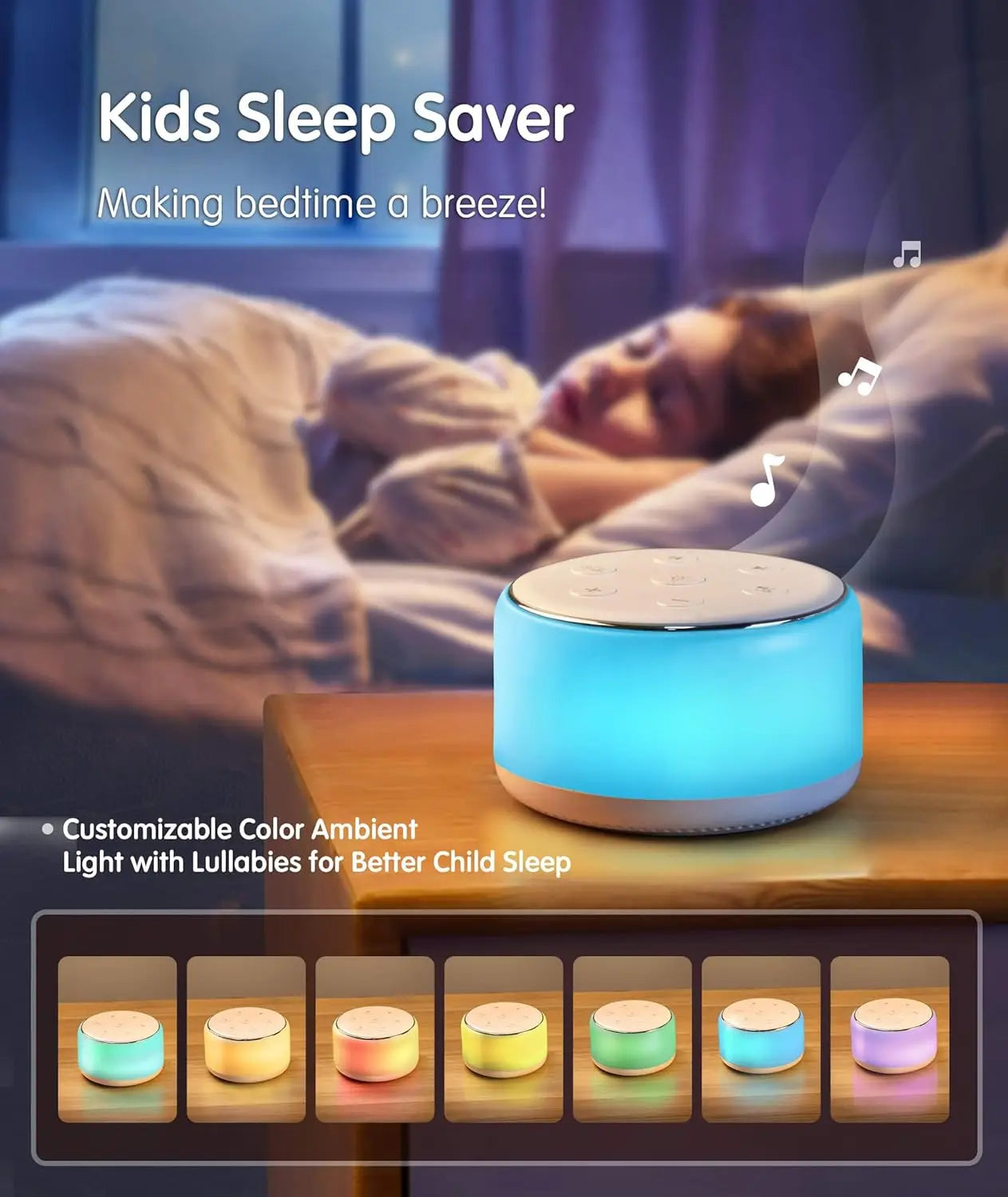 White Noise Machine with Night Light