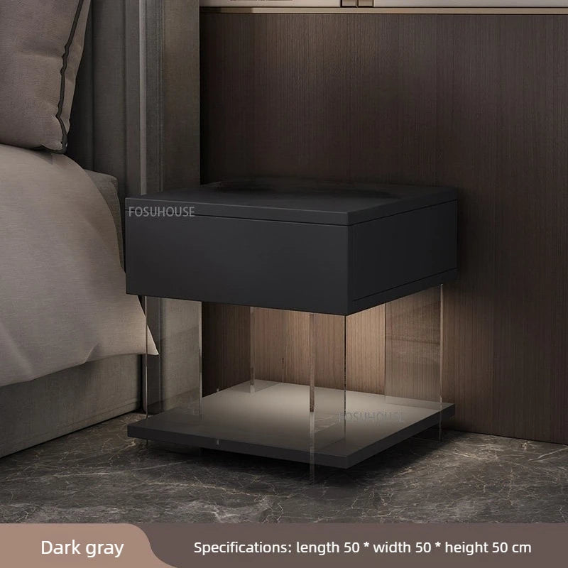 Acrylic Floating Nightstand with LED