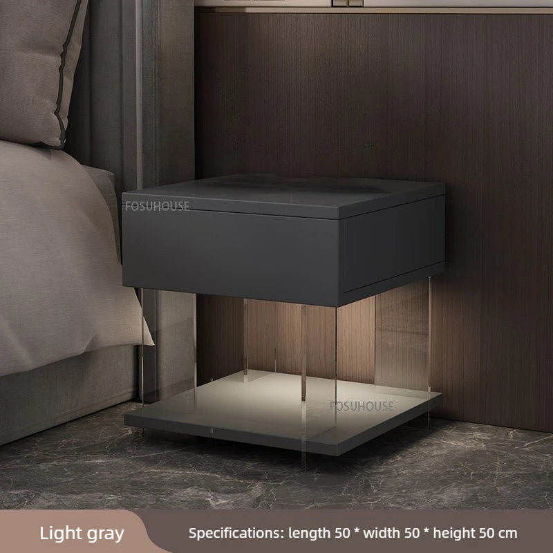 Acrylic Floating Nightstand with LED