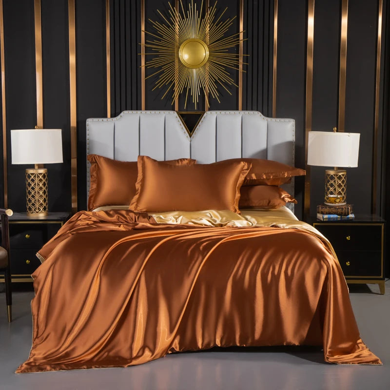 Silk-Feel Bedding Set