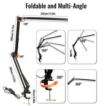 Swing Arm Clamp Desk Lamp