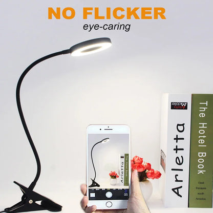 Gooseneck Ring Clamp Desk Lamp