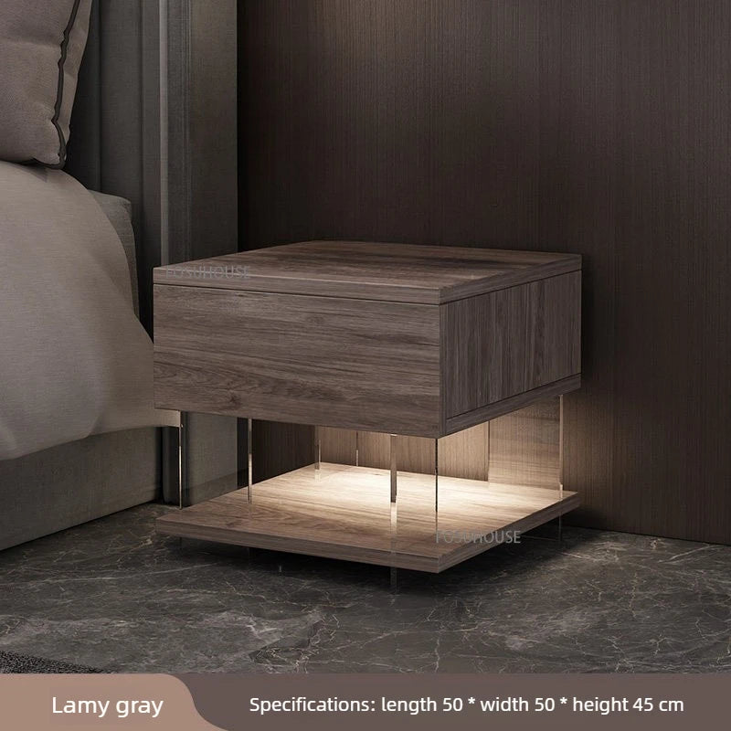 Acrylic Floating Nightstand with LED