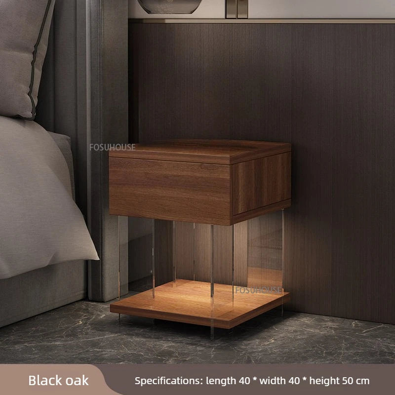 Acrylic Floating Nightstand with LED