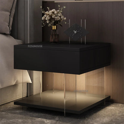 Acrylic Floating Nightstand with LED