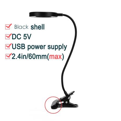 Gooseneck Ring Clamp Desk Lamp