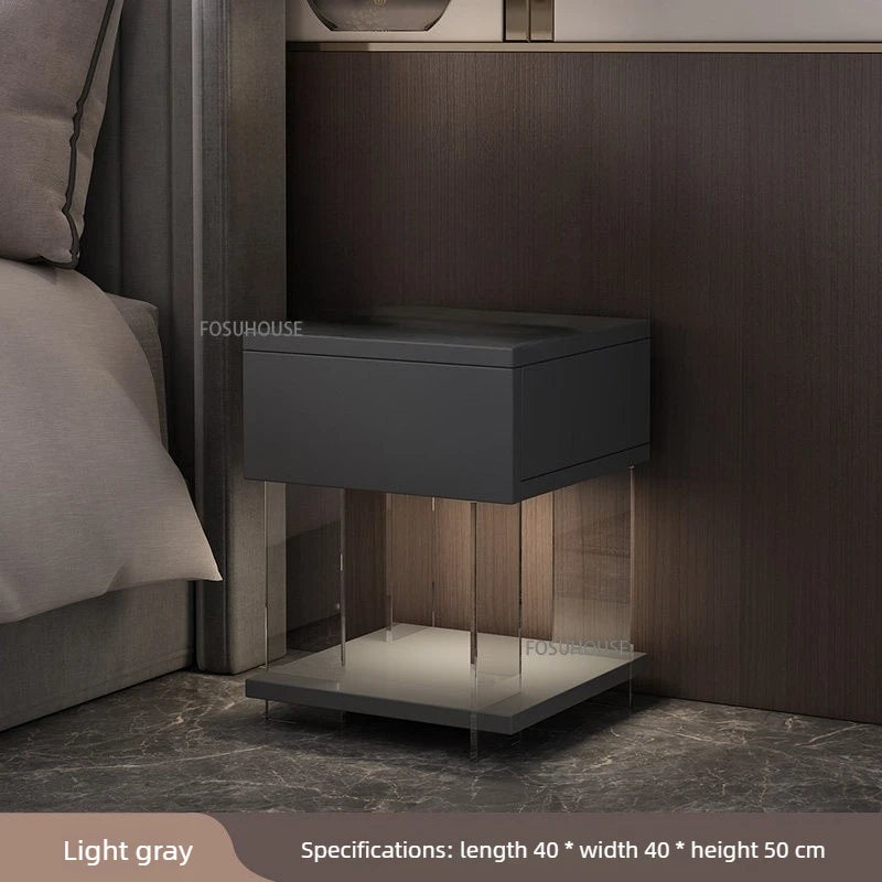 Acrylic Floating Nightstand with LED