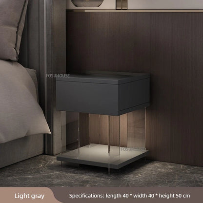 Acrylic Floating Nightstand with LED