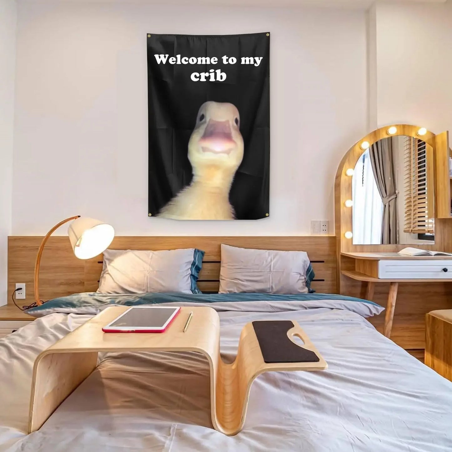 Welcome to My Crib Dorm Flag