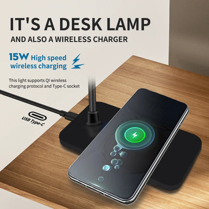 LED Desk Lamp with Wireless Charging