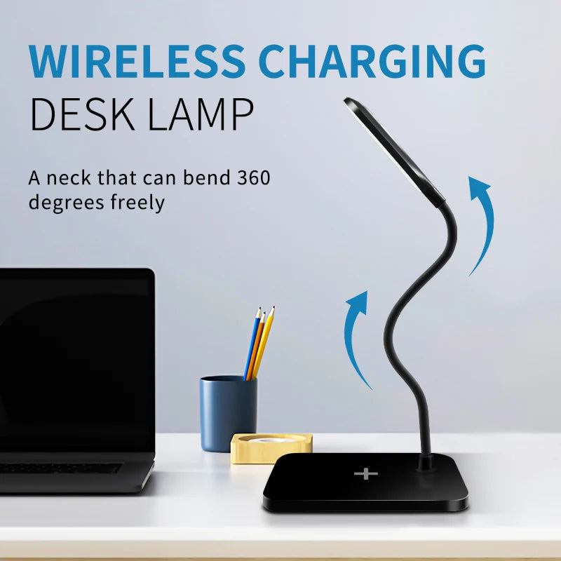 LED Desk Lamp with Wireless Charging