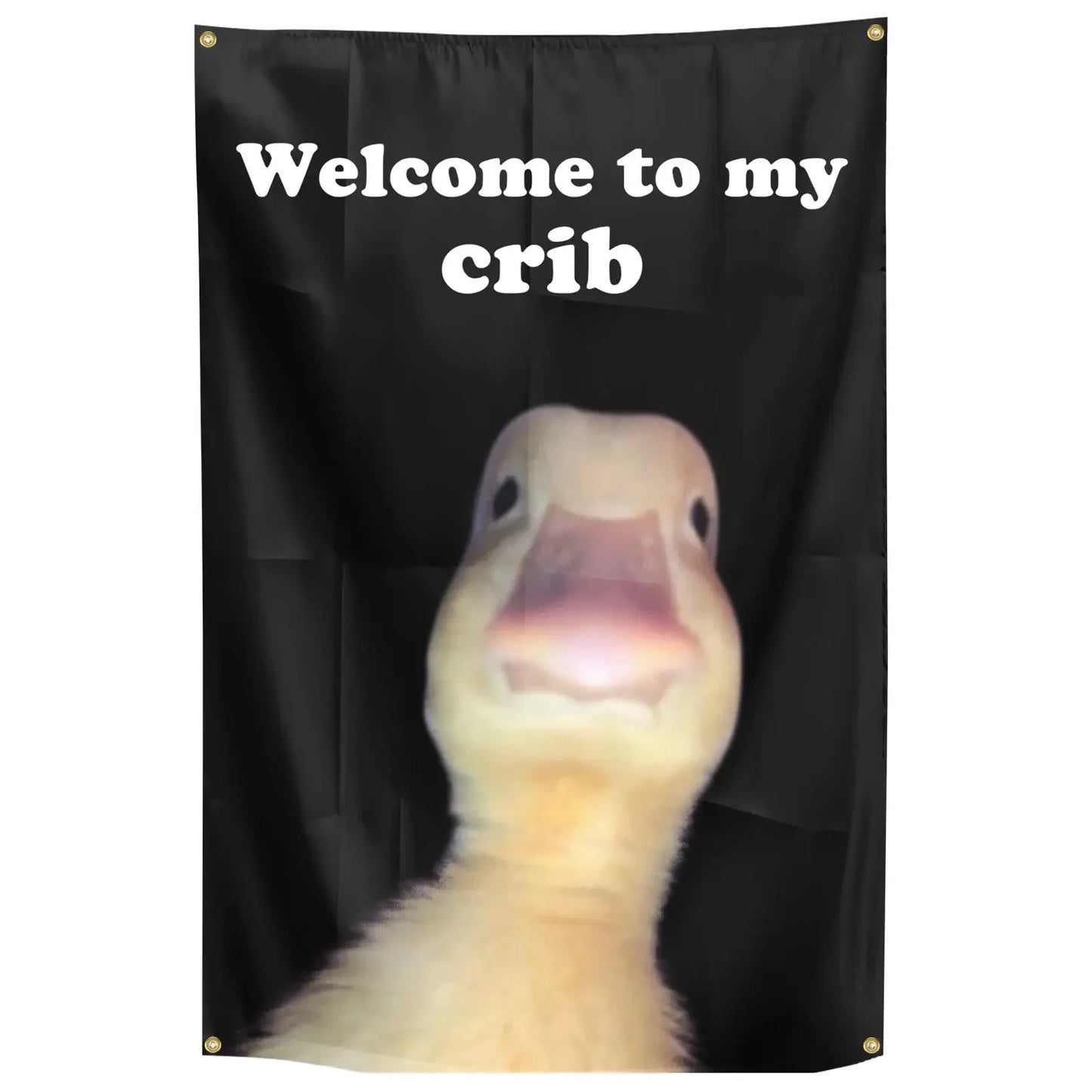 Welcome to My Crib Dorm Flag