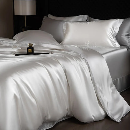Silk-Feel Bedding Set