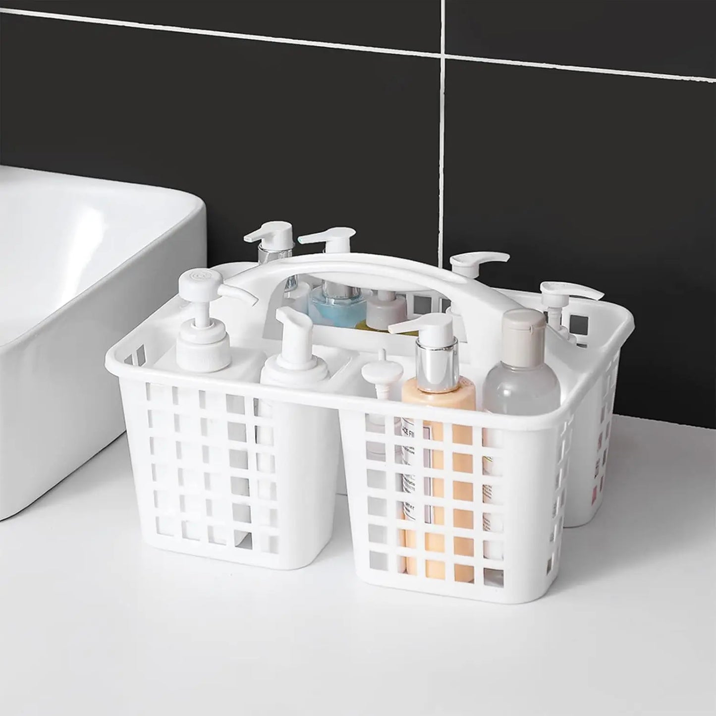 Divided Carry Caddy Basket with Handle