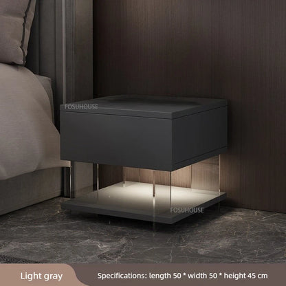 Acrylic Floating Nightstand with LED