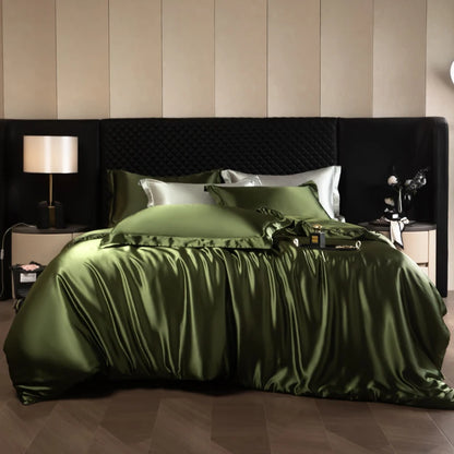 Silk-Feel Bedding Set