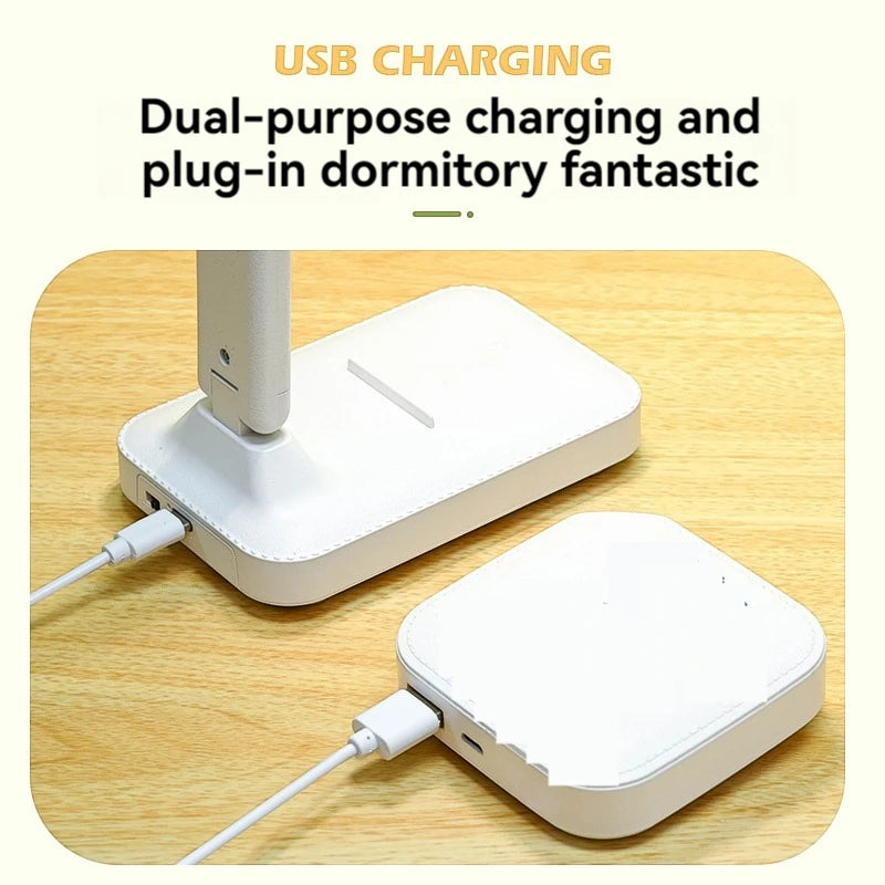 Dual-Head Foldable LED Desk Lamp