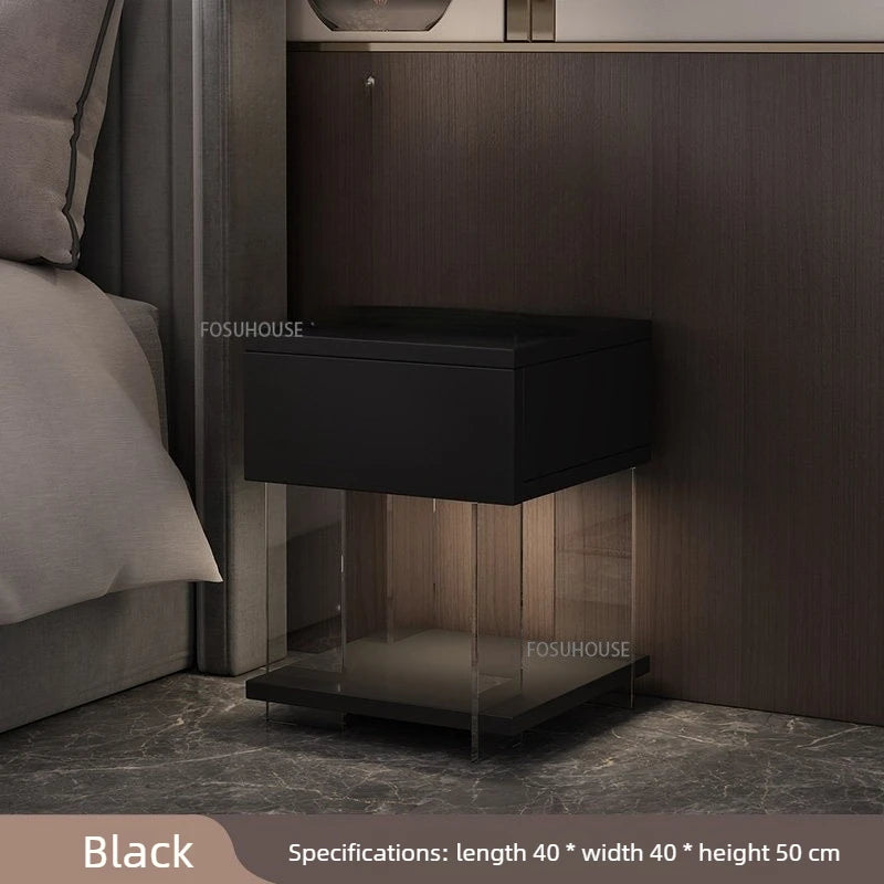 Acrylic Floating Nightstand with LED