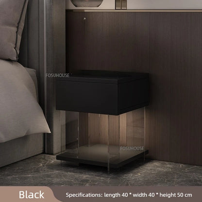 Acrylic Floating Nightstand with LED