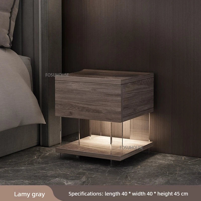 Acrylic Floating Nightstand with LED