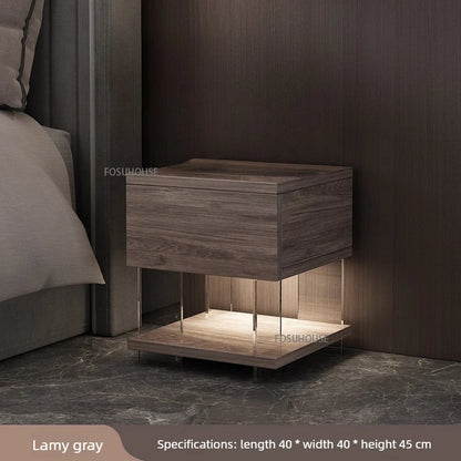 Acrylic Floating Nightstand with LED