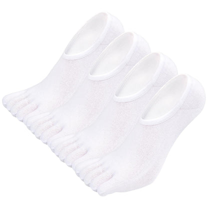 ZAKASA Mens Toe Socks No Show Athletic Running Five Finger Socks Invisible Low Cut Loafer Socks