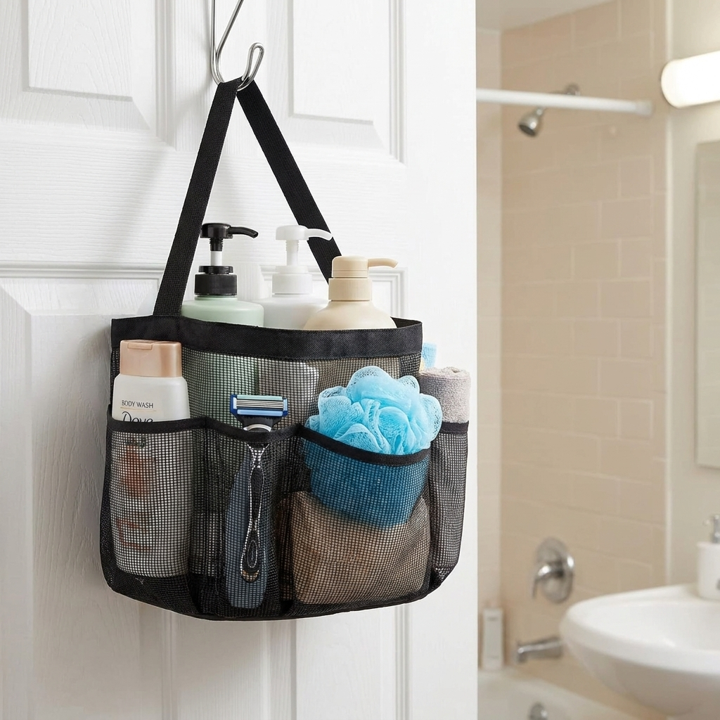 9-Pocket Mesh Shower Caddy Bag